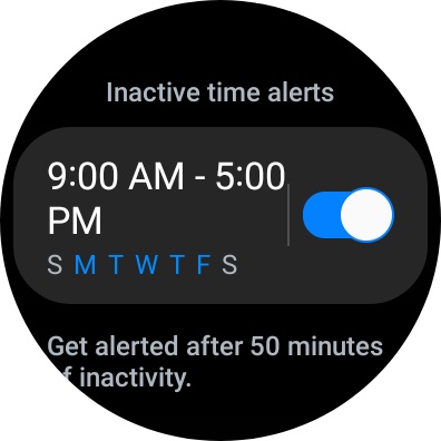 Alertas inactivas de salud de Samsung Galaxy Watch 4