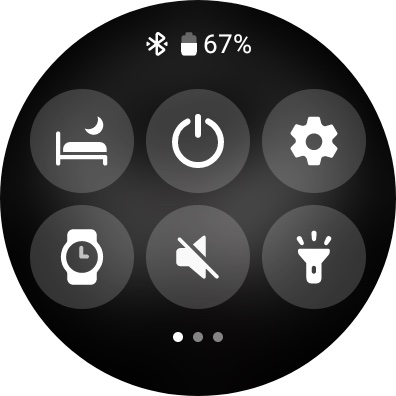 Panel rápido de captura de pantalla del Galaxy Watch 4