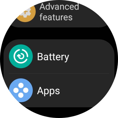 Configuración de la batería de la captura de pantalla del Galaxy Watch 4