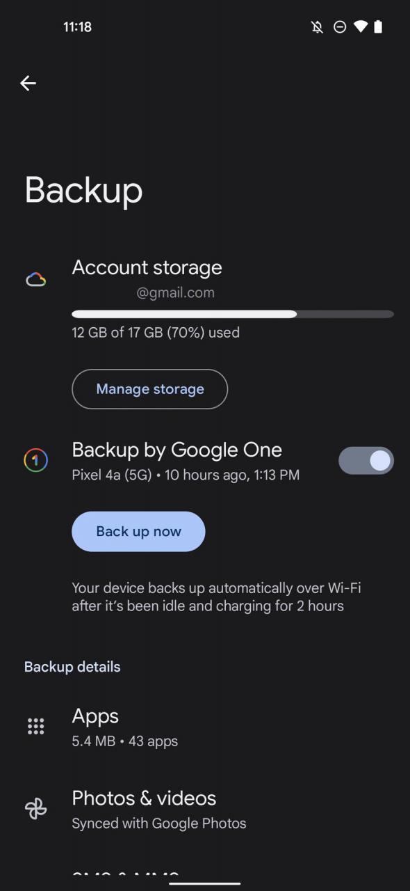 Cómo activar la copia de seguridad de Google One 3