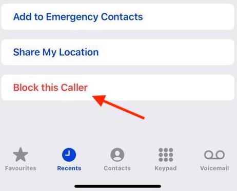 bloquear llamada en iphone