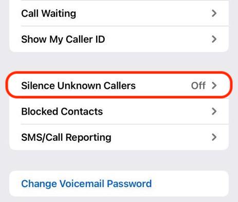 iphone silenciar llamadas desconocidas