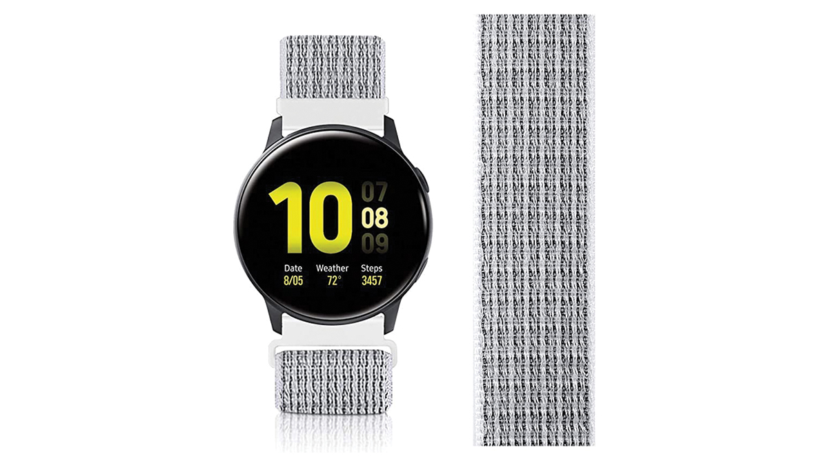 Imagen del producto de la correa de reemplazo del reloj inteligente Avod Nylon Sport en Summit White