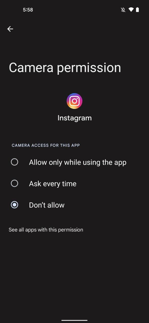 Permisos de la aplicación de Instagram 5