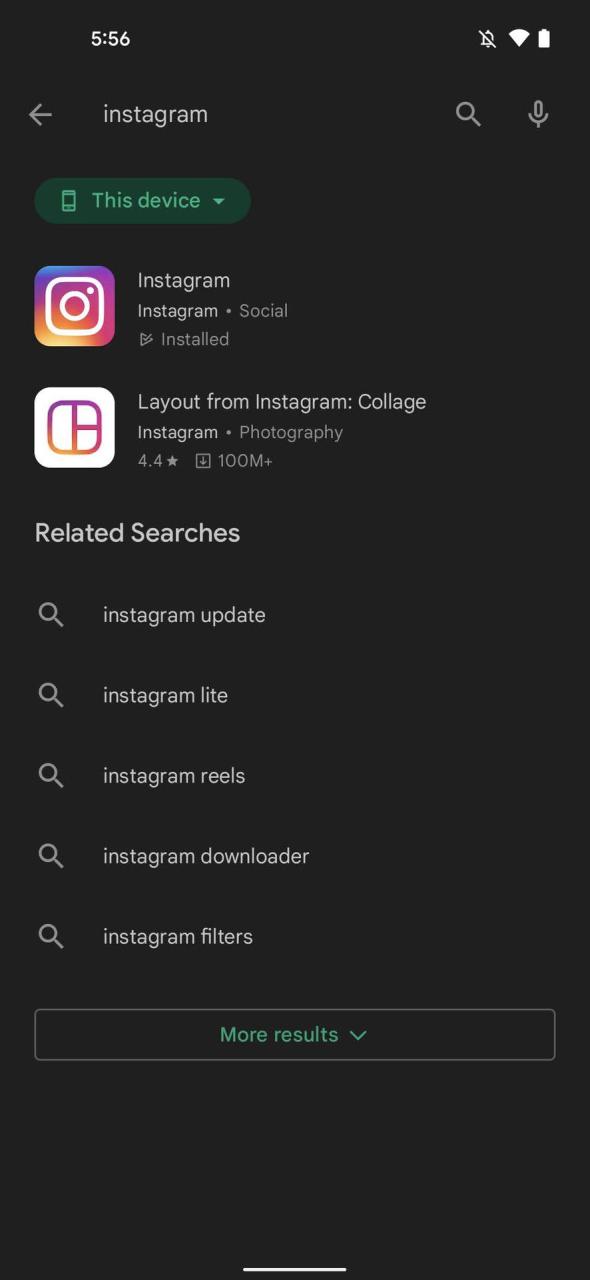 Actualizar Instagram en Google Play Store 2