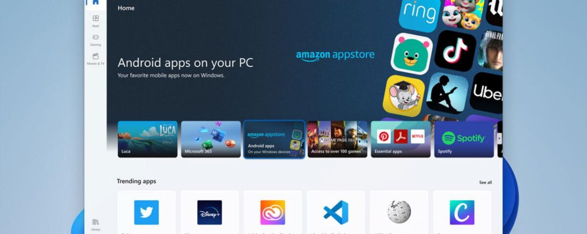 windows 11 tienda de aplicaciones amazon android