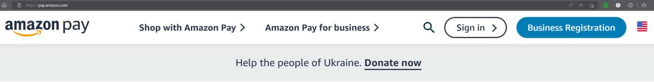 Página de inicio de pago de Amazon