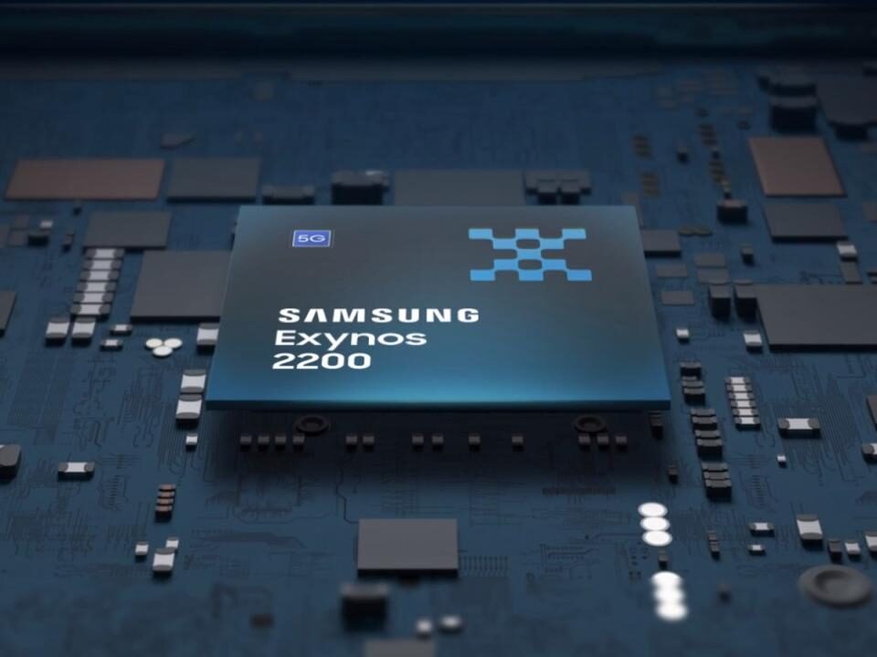 El conjunto de chips Samsung Exynos 2200.