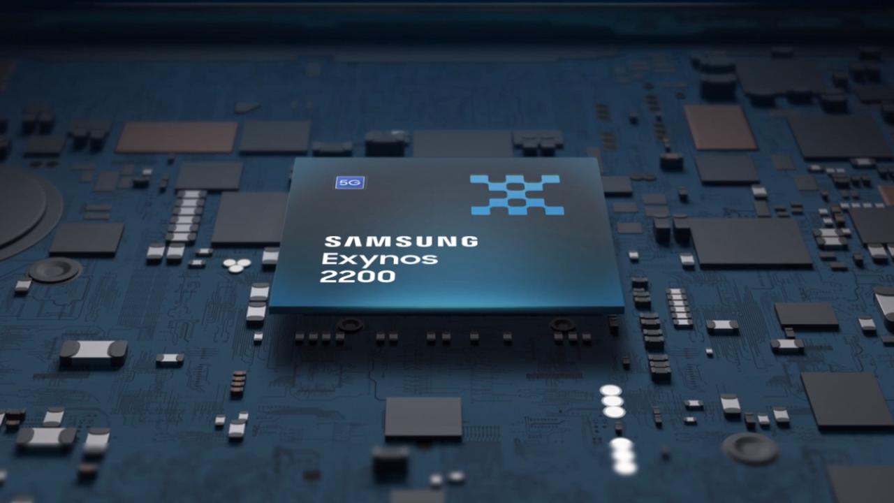 El conjunto de chips Samsung Exynos 2200.