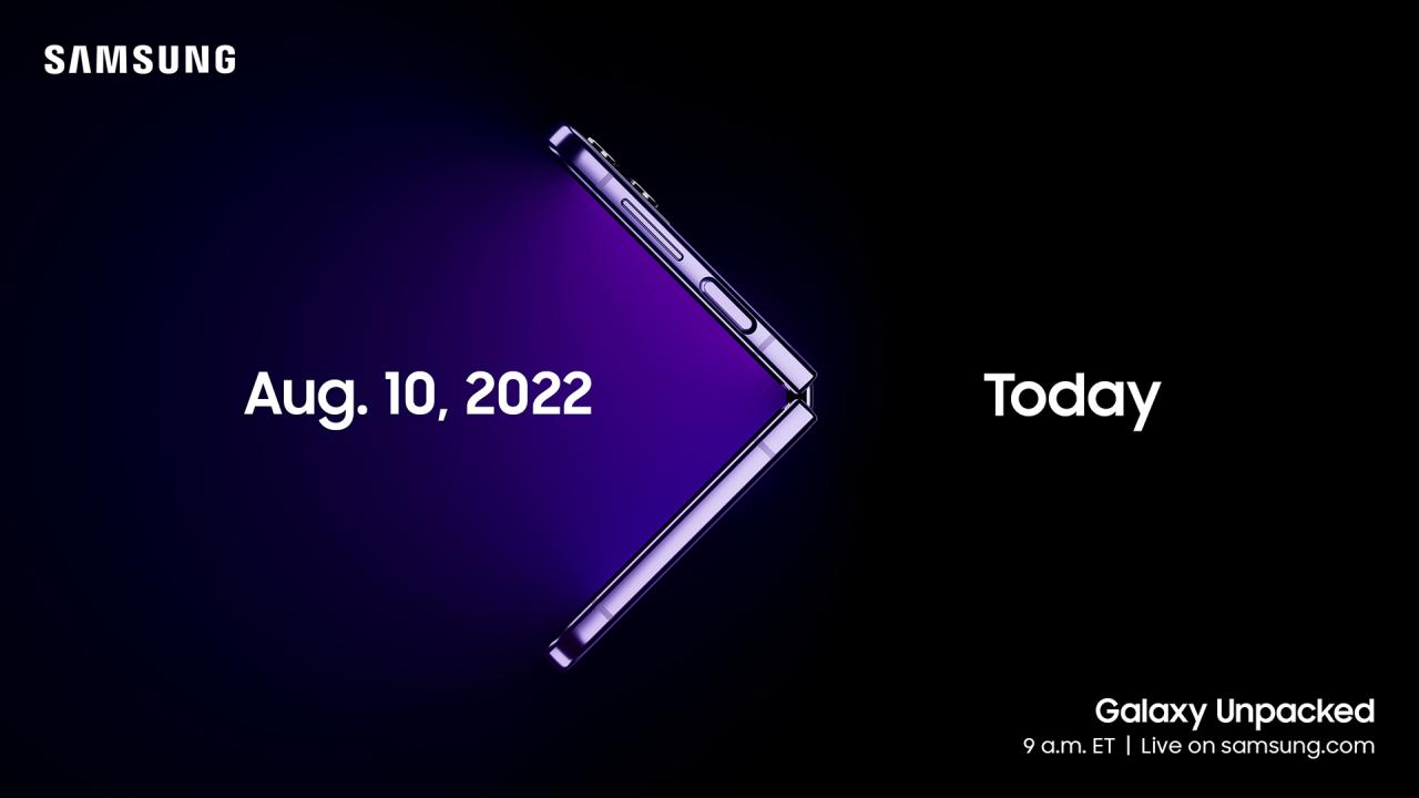 Samsung Galaxy Desempaquetado Invitación Agosto 2022