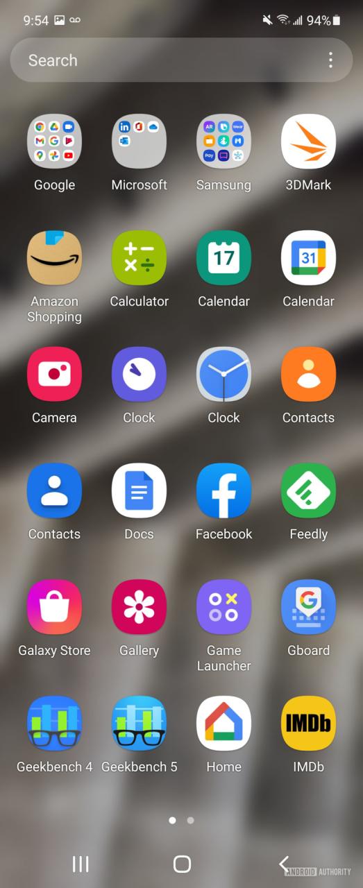 Cajón de la aplicación Samsung Galaxy Z Flip 3 One UI