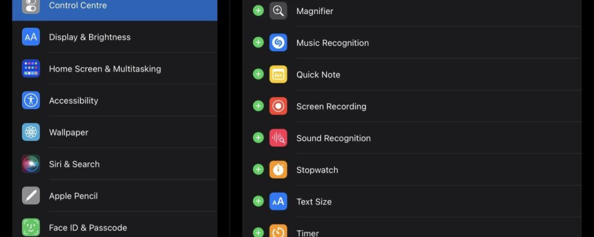 Configuración de iOS del centro de control de grabación de pantalla