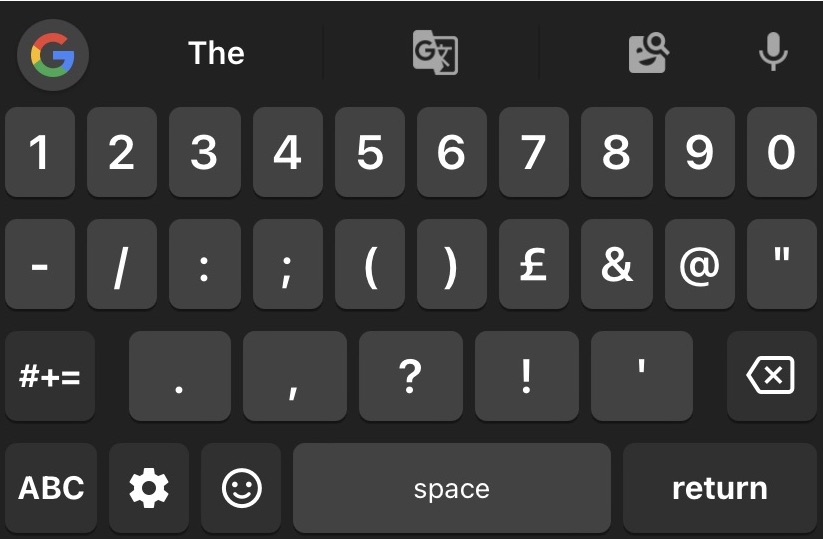 teclado numérico gboard