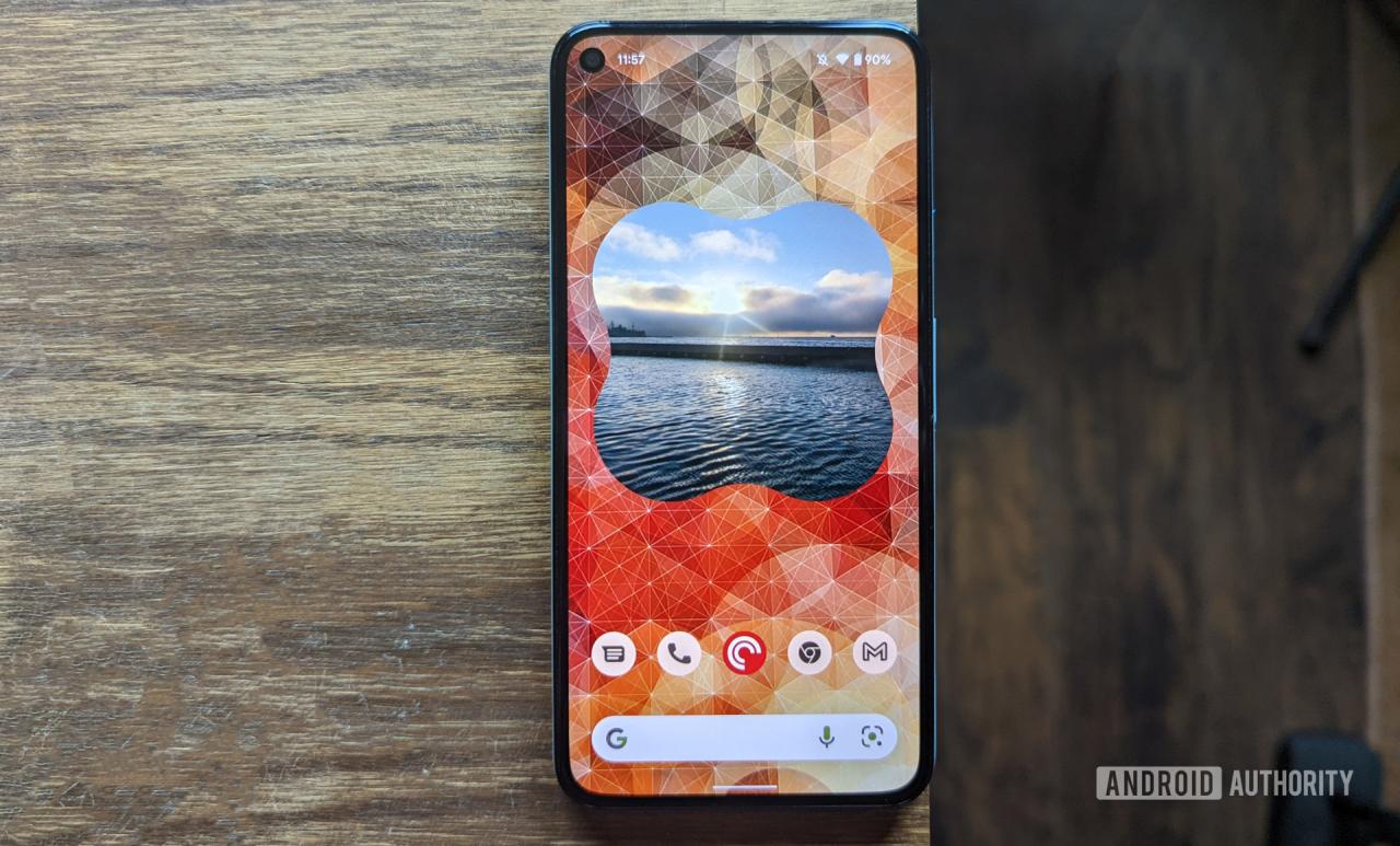google pixel 5 google fotos material usted widgets android 12